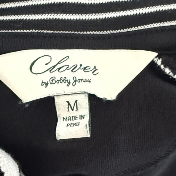 Clover by Bobby Jones Trump National Bedminster Half-Zip Pullover Large Black - Picture 3 of 4